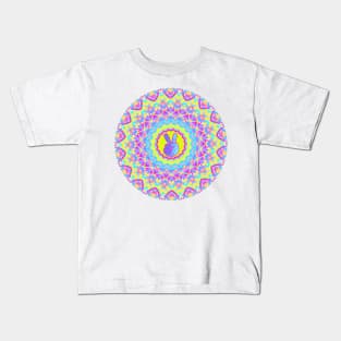 BLUE Peace Hand Sign Kids T-Shirt